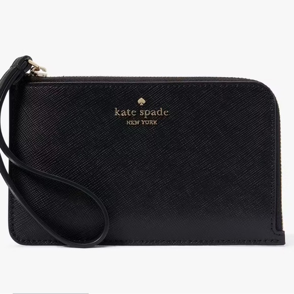 Kate Spade Black Lucy L-Zip Wristlet - Picture 1 of 4
